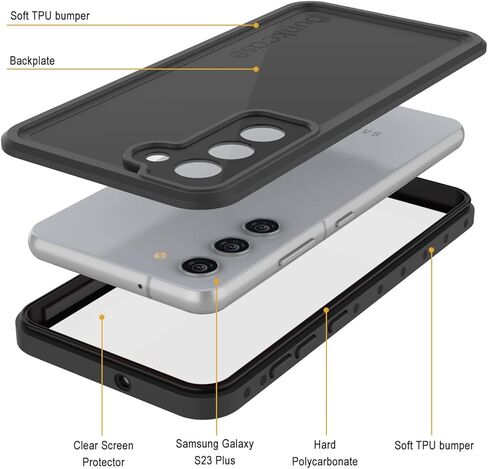 حافظة Punkcase مصممة لهاتف Galaxy S23 Plus مقاومة للماء [سلسلة StudStar] [مقاس نحيف] [معتمد IP68] [مقاوم للصدمات] [مقاوم للأوساخ] [مقاوم للثلج] غطاء حماية لهاتف Galaxy S23 Plus 5G (6.6 بوصات) (2023) [أزرق مخضر] in Kuwait