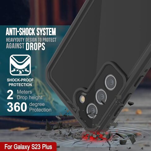 حافظة Punkcase مصممة لهاتف Galaxy S23 Plus مقاومة للماء [سلسلة StudStar] [مقاس نحيف] [معتمد IP68] [مقاوم للصدمات] [مقاوم للأوساخ] [مقاوم للثلج] غطاء حماية لهاتف Galaxy S23 Plus 5G (6.6 بوصات) (2023) [أزرق مخضر] in Kuwait