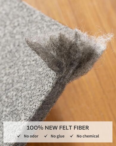 2x3 Double Sided Non Slip Rug Pad Gripper - 1/4" Thick Felt Mat Carpet Padding for Runner Rugs and Hardwood Floors, Non Skid Under Rug Pads Safe for All Floors and Rugs in Saudi Arabia