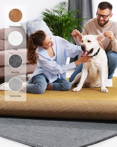 2x3 Double Sided Non Slip Rug Pad Gripper - 1/4" Thick Felt Mat Carpet Padding for Runner Rugs and Hardwood Floors, Non Skid Under Rug Pads Safe for All Floors and Rugs in Saudi Arabia