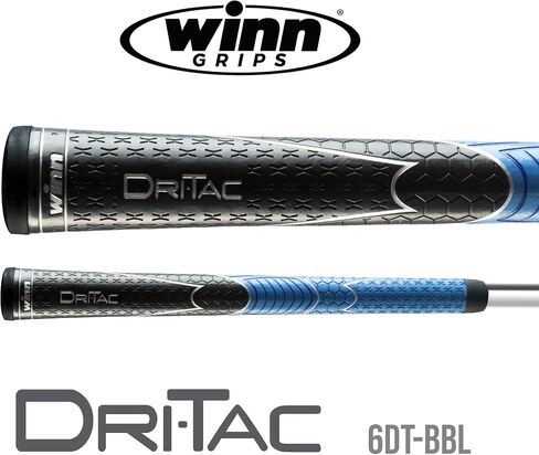 قبضة جولف متوسطة الحجم من WINN DRI-TAC، راحة مبطنة وغير قابلة للانزلاق، راحة لا تصدق وممتصة للرطوبة، فوائد امتصاص الصدمات من أجل اللعب بدون ألم، تقنية AVS، محاذاة اليد وضغط قبضة أخف، إمكانية اللعب في جميع الأحوال الجوية، بوليمر ممتاز in Kuwait