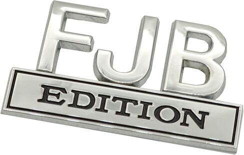 2 حزمة FJB Edition Emblem 3D Fender Badge صائق استبدال شاحنة السيارة للمركبات العالمية والسيارات والشاحنات وسيارات الدفع الرباعي كروم أسود in Kuwait