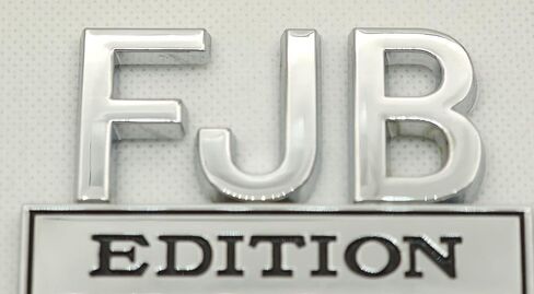 2 حزمة FJB Edition Emblem 3D Fender Badge صائق استبدال شاحنة السيارة للمركبات العالمية والسيارات والشاحنات وسيارات الدفع الرباعي كروم أسود in Kuwait