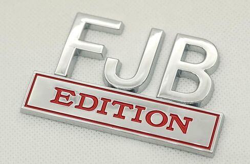2 حزمة FJB Edition Emblem 3D Fender Badge صائق استبدال شاحنة السيارة للمركبات العالمية والسيارات والشاحنات وسيارات الدفع الرباعي كروم أسود in Saudi Arabia