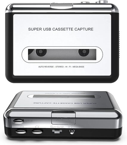 مشغل أشرطة كاسيت، مسجل جهاز Walkman المحمول، أشرطة إلى محول رقمي MP3 مع سماعة رأس، مشغل موسيقى صوت كاسيت قديم in Kuwait