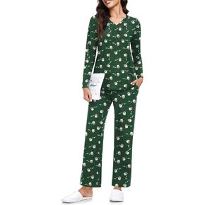 Anydeer Women Pajama Sets Long Sleeve Loungewear Fall 2 Piece Sleepwear Top Pjs Pants With Pockets in Saudi Arabia