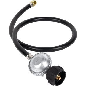 SHINESTAR Universal Gas Grill Regulator and Hose, Replacement for Weber, Charbroil, Nexgrill Grill, Propane Patio Heater and Fire Pit, 2-Foot