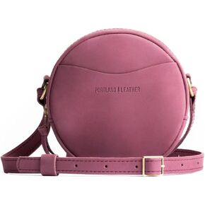Portland Leather Goods Circle Crossbody Bag for Women – Handmade from the Finest Full-Grain Hides