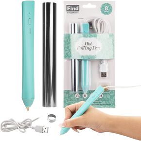Find Scrapblooms Foil Quill Pen Kit with 4 Size Metal Tips &1pc Gold Heat Activated Foil Rolls, Hot Foiling Pen for Card Making Scrapbooking Tools,Drawing Pen USB Powered Foil Quill Starter Kit