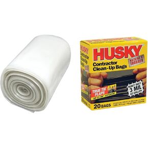 Frost King CB3250 Boxed Heavy Duty Contractor Clean, 32" x 50" x 3 mil, 32x50x3 Inch (Pack of 20), 20 Bags, Black