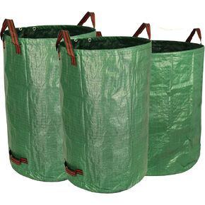 Gardzen 3-Pack 72 Gallons Garden Bag - Reuseable Heavy Duty Gardening Bags, Lawn Pool Garden Leaf Waste Bag