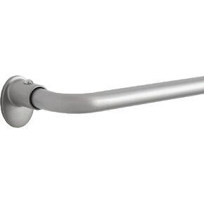 Eclipse Somerton Blackout Curtain Rod, 3/4 Inch Adjustable Wrap Around Industrial Curtain Rods for Windows 36 to 66 Inches, Matte Black Curtain Rod