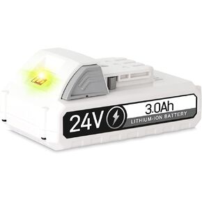 TenHutt 2Pack 24V 3.0Ah Replace Battery for Snow Joe, Sun Joe, Power Joe, Auto Joe, Aqua Joe 24V iON+ Tools 24BAT-LTX 24VBAT-LTW 24VBAT-LTE 24VBAT-LT 24VBAT 24VBAT-XR Lithium Ion Power Tool Battery