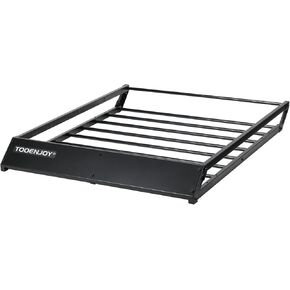 TOOENJOY 59 x 35.4 x 4.7 Inch Roof Cargo Basket Carrier, Car Top Luggage Holder for Car, SUV and Pickup, 200 LBS Weight Capacity