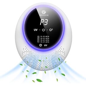 Morrrer Ozone Machine Odor Removal for Home & Pets, Portable Ozone Generator with 10,000mAh Battery, 99% Odor Eliminator for Home, Smoke, Room Deodorizer for Pets, Closet, Toilet