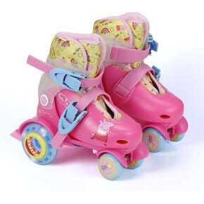 Trainer Skates - Light Up Wheels, ABEC 5 Bearings, Durable PVC Material, Foam Shoe Lining