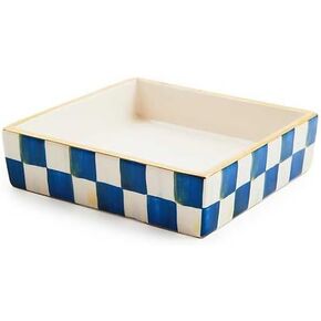 MACKENZIE-CHILDS Courtly Check Luncheon Napkin Holder, Kitchen Napkin Holder for Table and Countertop