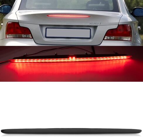 NJSBYL Rear 3rd Brake Light for B-M-W 1 Series E88 E82 Coupe/Convertible 2008-2013 128i 135i 135is LED Center Third High Mount Top Reverse Lights Red Lens Housing Replace OEM 63257164978 in Saudi Arabia