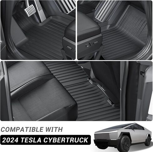 Truck Bed Mat Compatible with Tesla Cybertruck 2024 Cargo Bed Liner Floor Mat All-Weather High-Coverage TPE Protector Accessories in Saudi Arabia