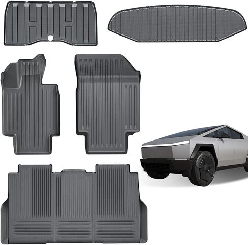 Truck Bed Mat Compatible with Tesla Cybertruck 2024 Cargo Bed Liner Floor Mat All-Weather High-Coverage TPE Protector Accessories in Saudi Arabia