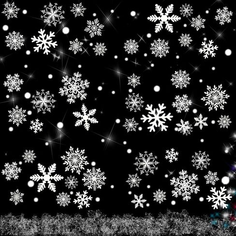 118 Pcs Christmas Window Clings Christmas Window Clings,Christmas Elf Snowflake Window Stickers,Double Sided Static Window Clings for Christmas Window Decals in Saudi Arabia