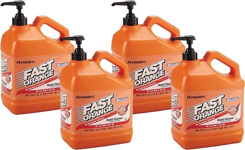 Permatex 25219 Fast Orange Pumice Lotion Hand Cleaners, Citrus, Bottle with Pump, 1 gal, 128 Fl Oz (Pack of 1) in Saudi Arabia