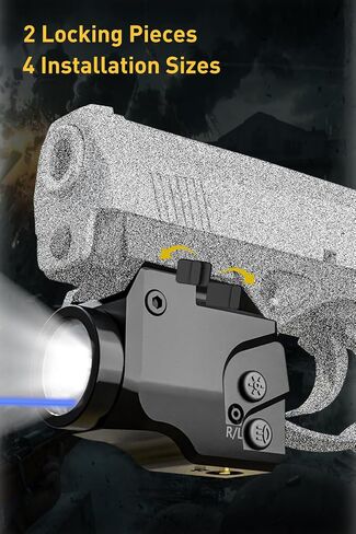 Nino Mini M 700 Lumens مصباح سلاح مدمج مثبت على السكك الحديدية مع مجموعة شعاع أخضر ومصباح يدوي، مغناطيسي USB قابل لإعادة الشحن، مصباح يدوي تكتيكي لسكك 1913 أو GL، بطارية مدمجة in Saudi Arabia