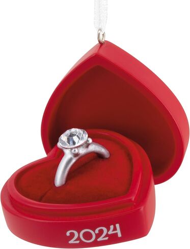 Hallmark Engagement Ring in Green Box 2024 Christmas Ornament in Saudi Arabia