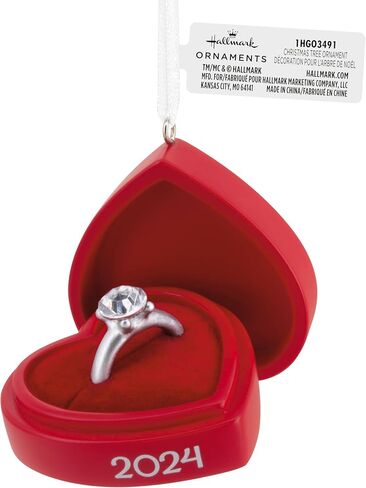 Hallmark Engagement Ring in Green Box 2024 Christmas Ornament in Saudi Arabia
