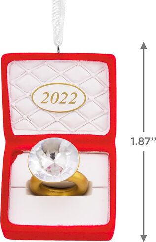 Hallmark Engagement Ring in Green Box 2024 Christmas Ornament in Saudi Arabia
