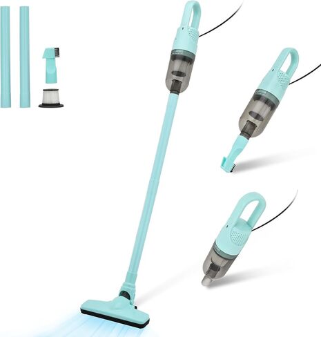 Cordless Vacuum Cleaner, 2-in-1 Lightweight Stick Vacuum w/100W Powerful Motor & Led Display, Portable Handheld Vacuum for Home Hard Floor Carpet Pet Hair, Pink in Saudi Arabia
