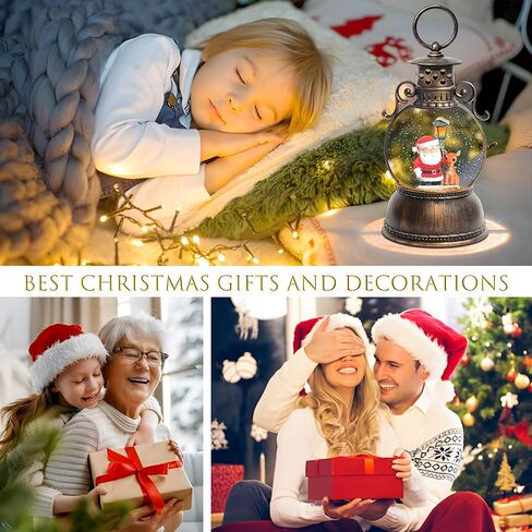 كرات الثلج لعيد الميلاد، فانوس عيد الميلاد لرجل الثلج مع 8 أغاني، بطارية مؤقت 6 ساعات وصندوق موسيقى لامع يعمل بمنفذ USB لتزيين طاولة عيد الميلاد in Kuwait