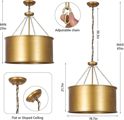 Black and Gold Chandeliers for Dining Room, 4-Light Farmhouse Dining Room Light Fixtures Over Table with Metal Shade, Height Adjustable Modern Hanging Pendant Light Fixtures for Bedroom Living Room in Saudi Arabia