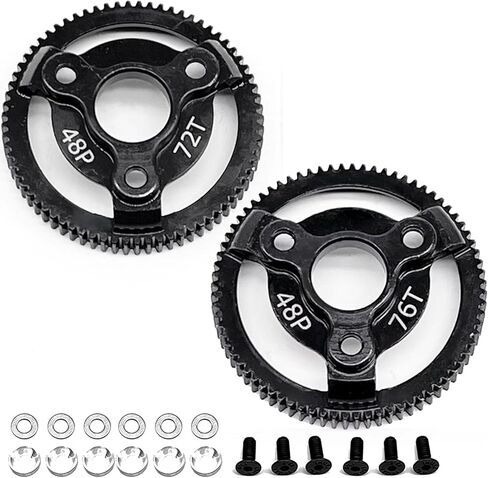 RC 48P 90T Spur Gear Hardened Steel Spur Gear Upgrades Part for Traxxas 1/10 Slash Stampede Rustler Bandit 2WD VXL XL-5 F-150 SVT, (90T) in Saudi Arabia