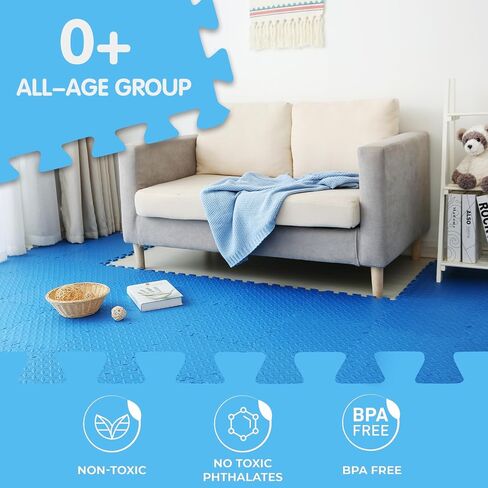 سجادة لعب إسفنجية ملونة صلبة من Coolcandy، مقاس 30.48 سم × 30.48 سم، كل سجادة لعب ناعمة غير سامة للأطفال، سجادات أرضية متشابكة مربعة بسمك 0.4 سم - سجادة لعب للأطفال الصغار للعب والتمرين (وردي لولي/16 بلاطة) in Saudi Arabia