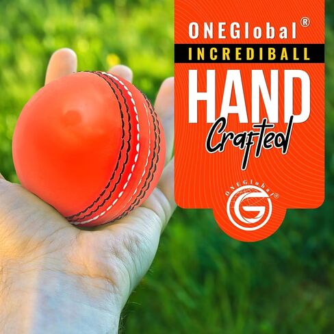 Soft Rubber Cricket Ball for Practice | Outdoor & Indoor Cricket Ball with Soft Core & Stitched Seam | Realistic Feel, True Bounce & Swing for Practice, Coaching, Honing Skills & Family Fun in Saudi Arabia