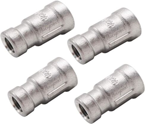 NPT 1-3/4 female hose adapter,water pipe reducer fitting，stainless steel double connector for garden,drain,home,gas,air,fuel,plumbing,machining (2 pcs) in Saudi Arabia