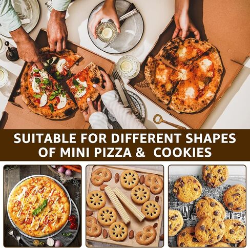 RHBLME 30 Pack Kraft Pizza Boxes Bulk, 7.3" x 7.3" x 1.6" Small Pizza Boxes Corrugated Cardboard Boxes, Reusable Pizza Box Oven Takeaway Packaging Boxes Keeps Pizza Cake Cookies Fresh in Saudi Arabia