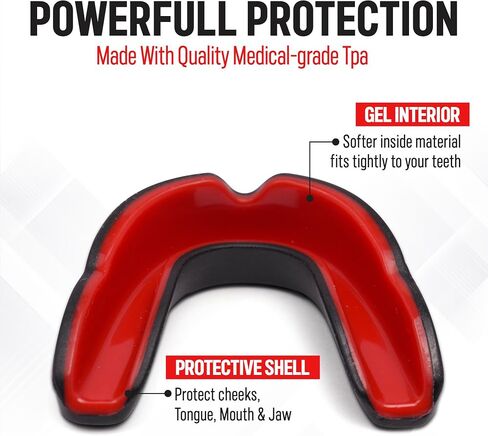 Sports Mouth Guard for Boxing, MMA, UFC, Muay Thai, Football, Lacrosse and Hockey - Men and Women Mouthguard for Adults, Youth and Kids with a Protective Breathable Case (Basil) in Kuwait