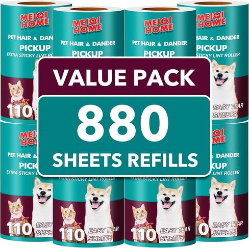 Lint Rollers for Pet Hair Extra Sticky, 660 Sheets Value Set Lint Roller with 3 Upgraded Handles, 6 Rollers Portable Pet Lint Remover for Clothes, Furniture, Carpet, Dog & Cat Hair Removal in Saudi Arabia