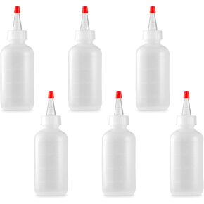 6Pcs 16Oz Squeeze Condiment Bottles - Plastic Squeeze 16 Oz Bottles for Liquids Pizza Sauce Squeeze Bottle Reusable Sauce Containers - Sauce Dispenser Clear Ketchup Squeeze Bottle Condiment Bottles