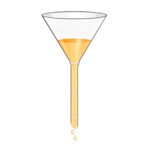 ULAB Scientific Glass Funnel Set, 1 of Each Size 50mm 75mm 100mm with Approx. 60° Angle, Short stem, UGF1009