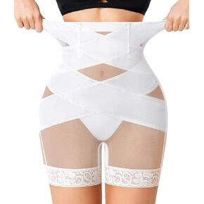 Nebility Shapewear Tummy Control Body Shaper High Waisted Butt Lifting Panties Shapewear Shorts Thigh Slimmer