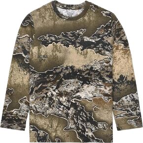 Realtree APX Camo UPF 30+ Long Sleeve Crewneck Shirt for Youth Boys and Girls with Scent Control