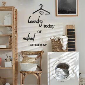 Laundry Today or Naked Tomorrow Metal Sign - Funny Laundry Room Decor and Accessories, Farmhouse Laundry Signs, Wall Art for Laundry Room, Rustic Laundry Decor, Laundry Room Wall Art and Decorations