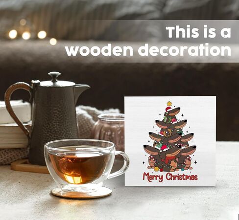 Corgi Christmas Wooden Box Sign, Corgi Christmas Decorations, Corgi Decor, Dog Christmas Decorations, Merry Christmas Wood Signs for Home Office Desk Shelf Table Decor, 5x5 Inch in Saudi Arabia