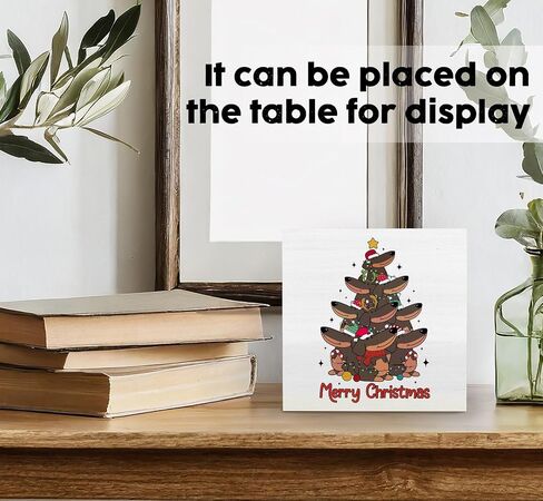 Corgi Christmas Wooden Box Sign, Corgi Christmas Decorations, Corgi Decor, Dog Christmas Decorations, Merry Christmas Wood Signs for Home Office Desk Shelf Table Decor, 5x5 Inch in Saudi Arabia