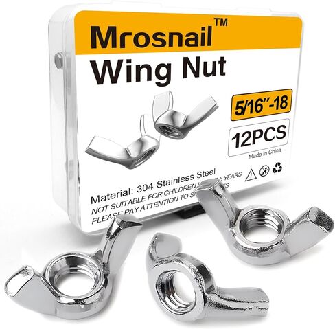 50 PCS Wing Nuts Assorted kit 1/4"-20 5/16"-18 3/8"-16 SAE Steel 3 Size Wing Nut Fasteners,Carbon Steel Zinc Plated Butterfly Wingnuts 1/4 Inch, 5/16 Inch,3/8 Inch,Hand Twist Secure Fasteners in Kuwait