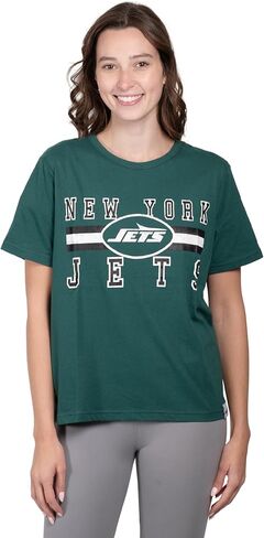 تي شيرت نسائي من Ultra Game ذو رسومات متعثرة وناعمة ورقبة دائرية، لون الفريق، X-Large in Kuwait