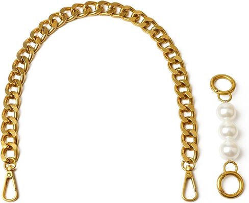 BEAULEGAN Chunky Purse Chain Handles - Short Strap Replacement for Handbag Set of 2, 17.7 & 5 Inches Long in Saudi Arabia